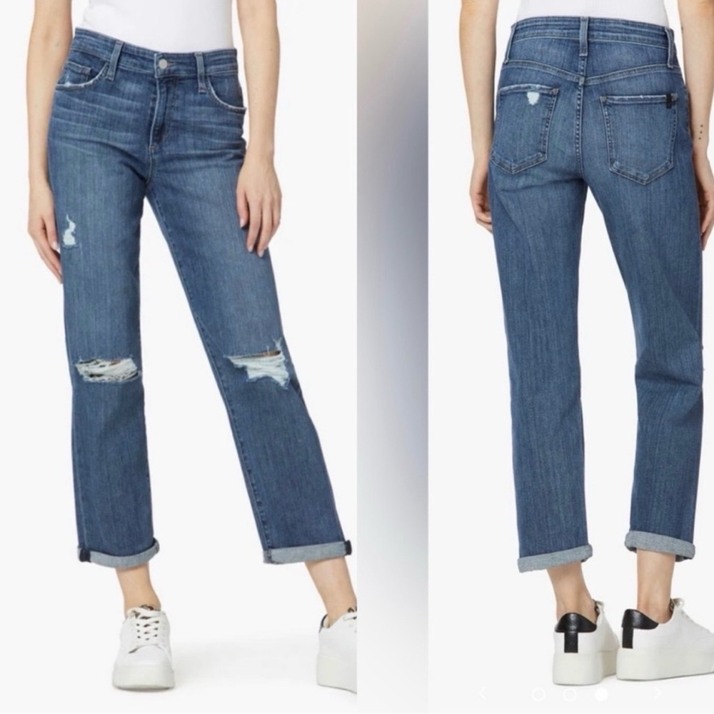 Joe's Jeans Blue Distressed Ankle Jeans 28-30